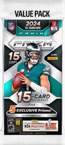 NFL Football - 2024 Panini Prizm Football Trading Cards Fat Pack (15 Cards)
